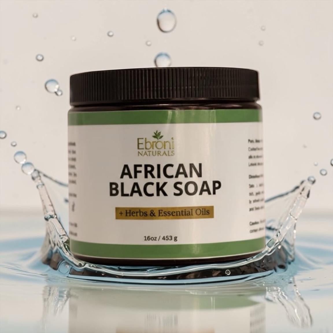 African Black Soap + Herbs & Essential Oils