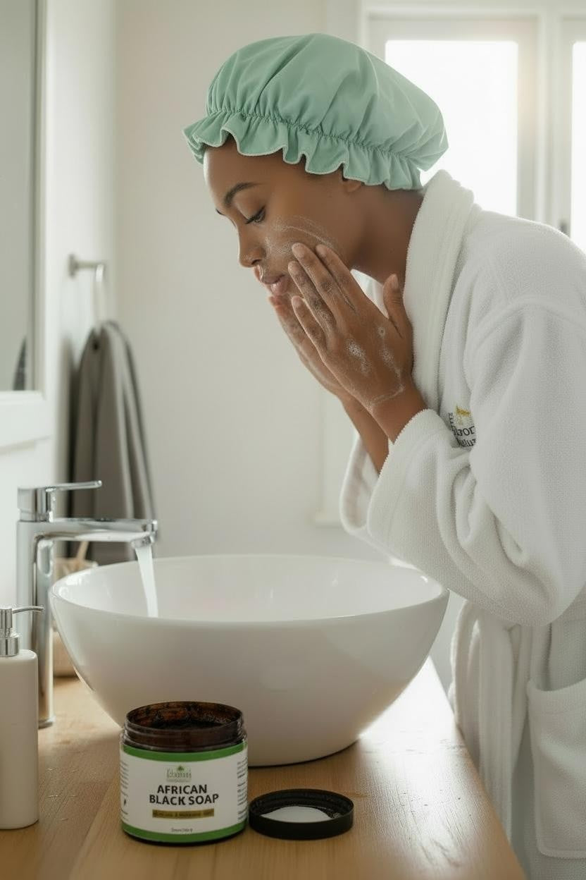 African Black Soap + Herbs & Essential Oils